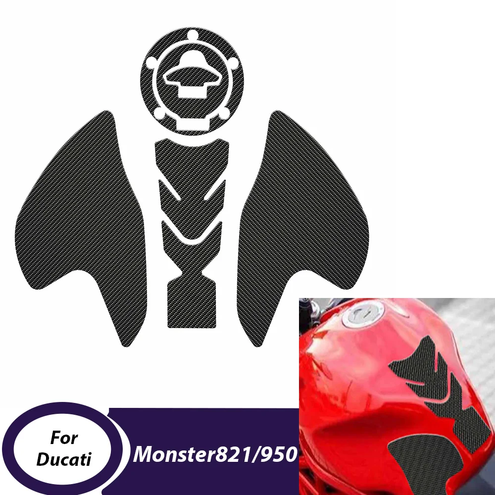

MotorcycleSide Fuel Tank Stickers Waterproof Pad PVC Sticker For Ducati Monster 821 950 Scratch Resistant Stickers Accessories