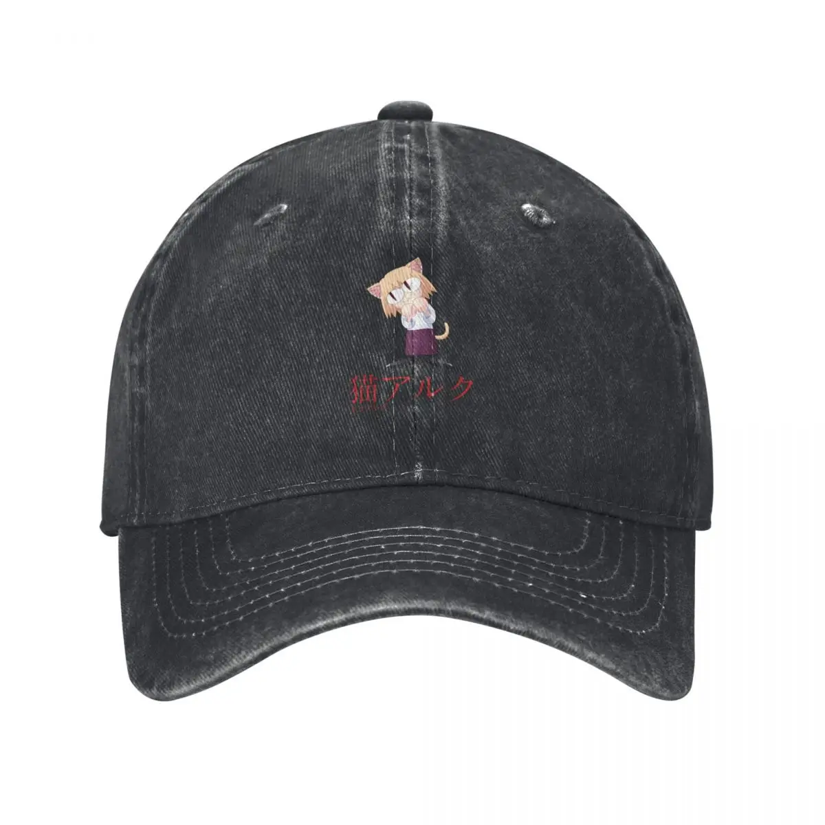 Neco-Arc JAP /ネコアルク/ Neko-Aruku/Melty Blood/メルティブラッド/ Meruti Buraddo Baseball Cap Horse Hat black Women's Golf Wear Men's