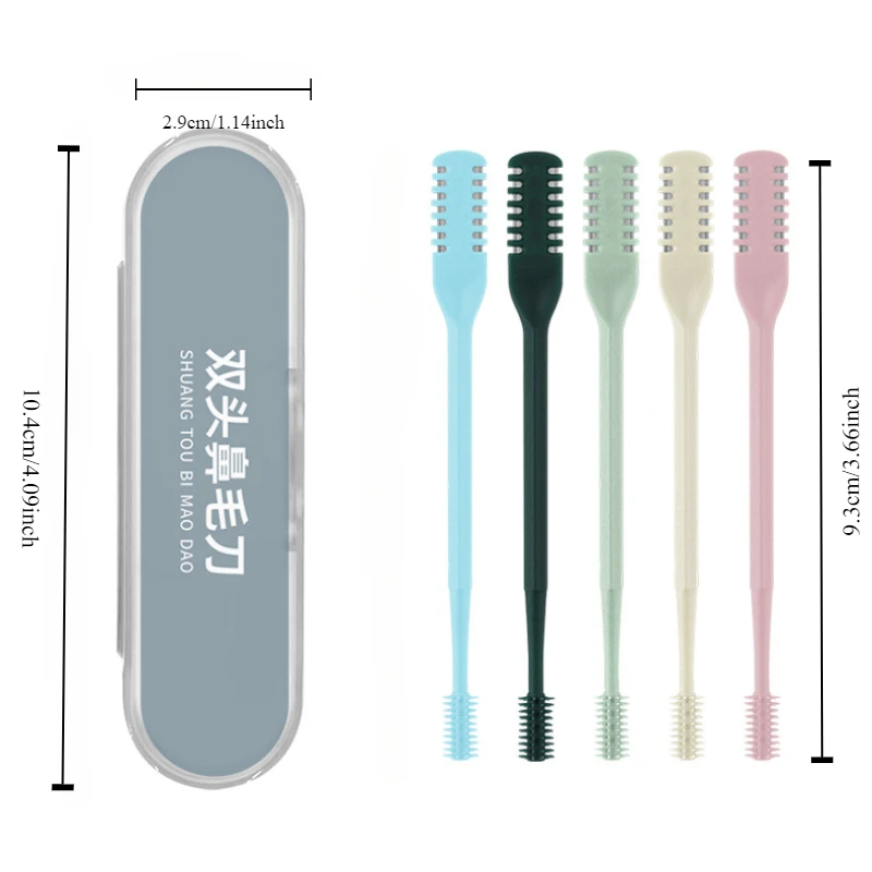 Ciseaux de nettoyage pour narines, rotation à 360 degrés, Double face, épilation manuelle du nez, nettoyage des narines, tondeuse pour le nez, 3 pièces/ensemble