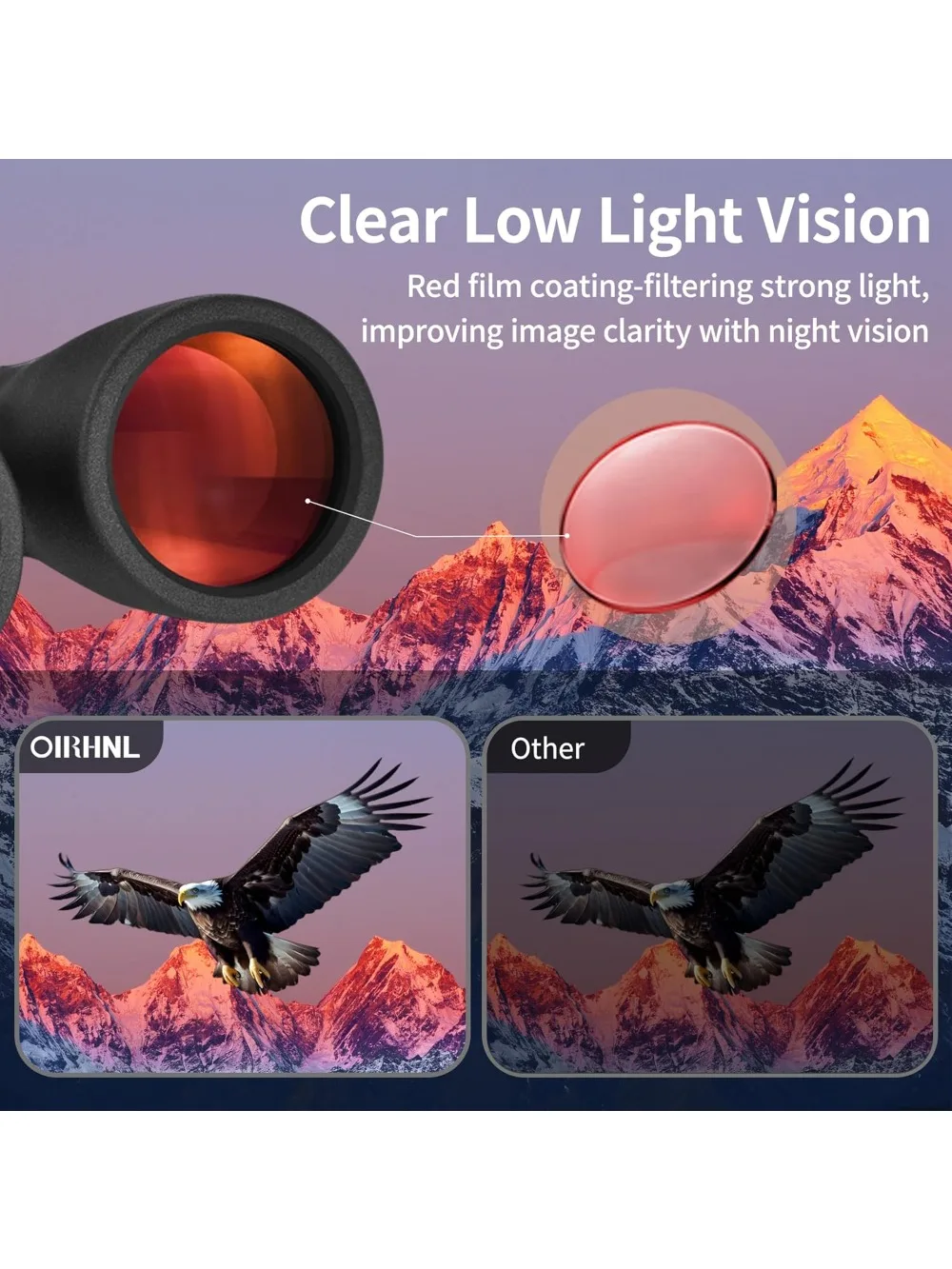 大人用12x50 HD双眼鏡、強力な倍率、アップグレードされたスマホアダプター付き、バードウォッチング、ハンティング、アウトドア旅行に最適