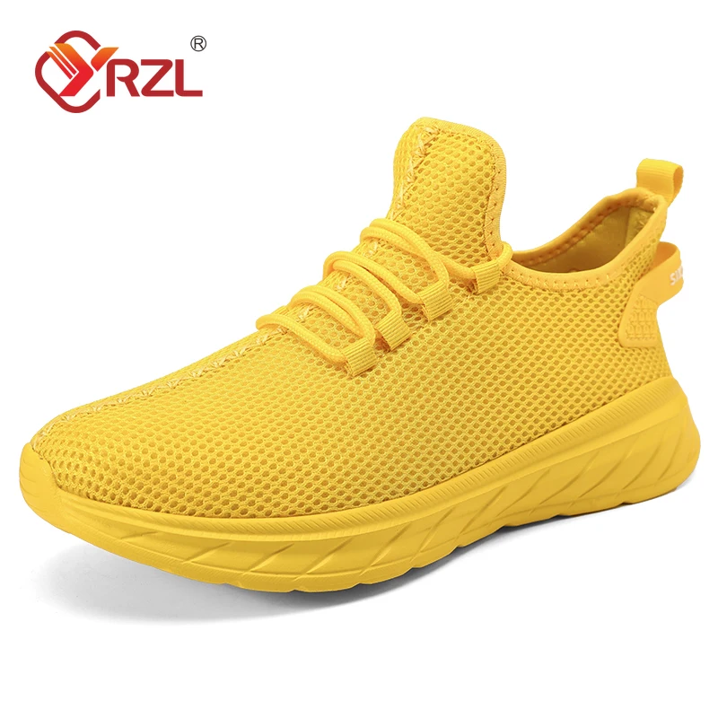 

YRZL Men's Shoes Breathable Running Shoes Fashion Non Slip Comfortable Sneakers for Men High Quality Lightweight Athletic Shoes