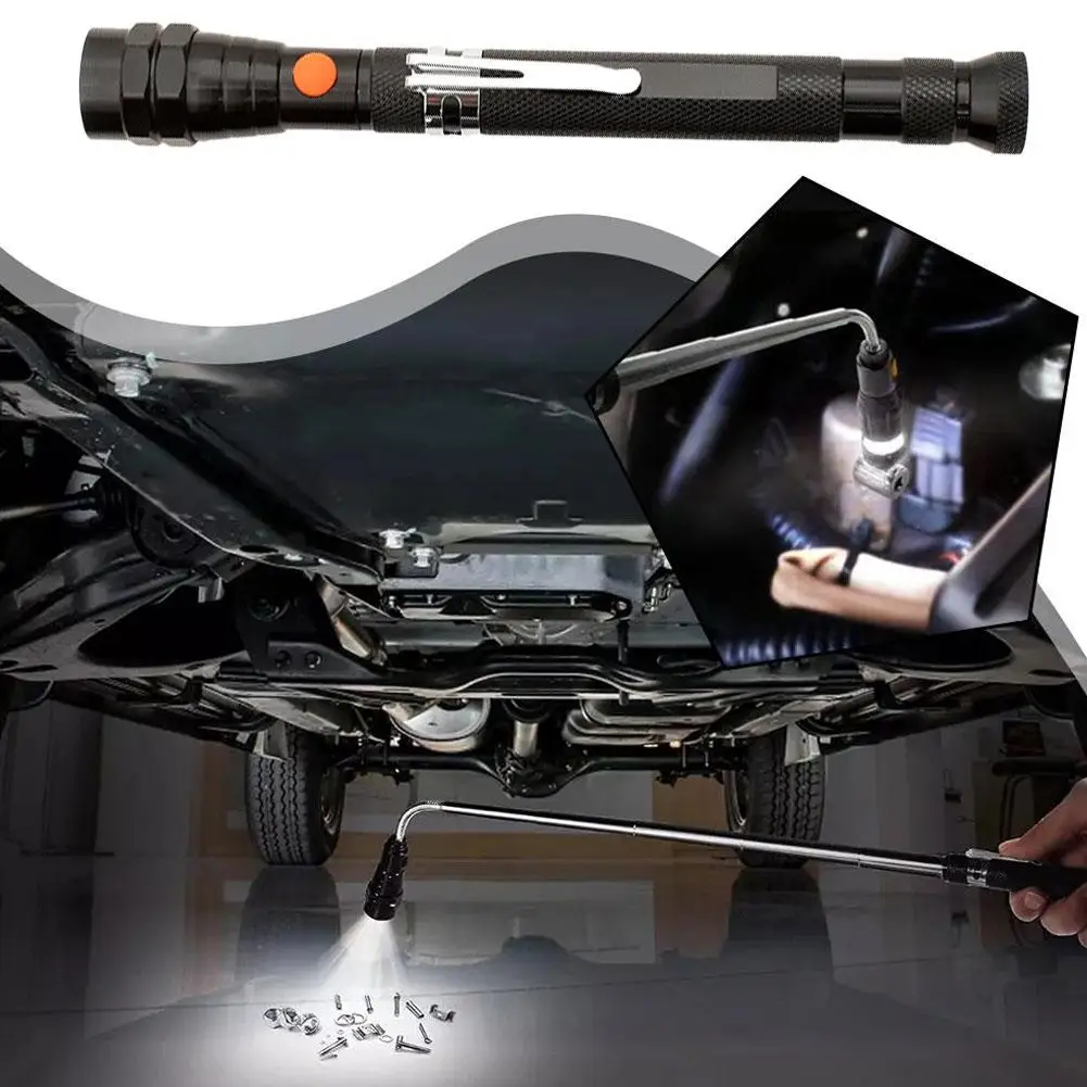 

Magnetic Pickup Tool with 3 LED Lights, Telescopic & Flexible Bendable Hose for Car Repair and Hardware Retrieval K1V2