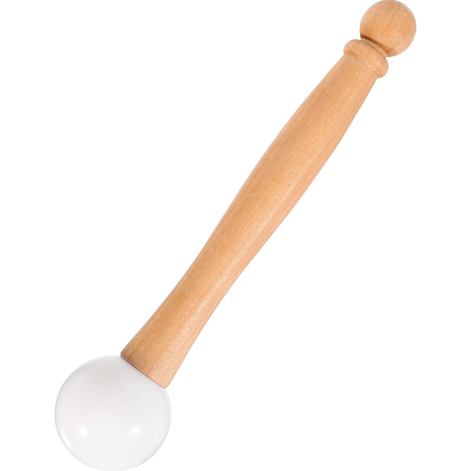 

Crystal Singing Bowl Rubber Head Mallet Wooden Handle Comfortable Grip Professional Sound Bowl Striker Lightweight Portable