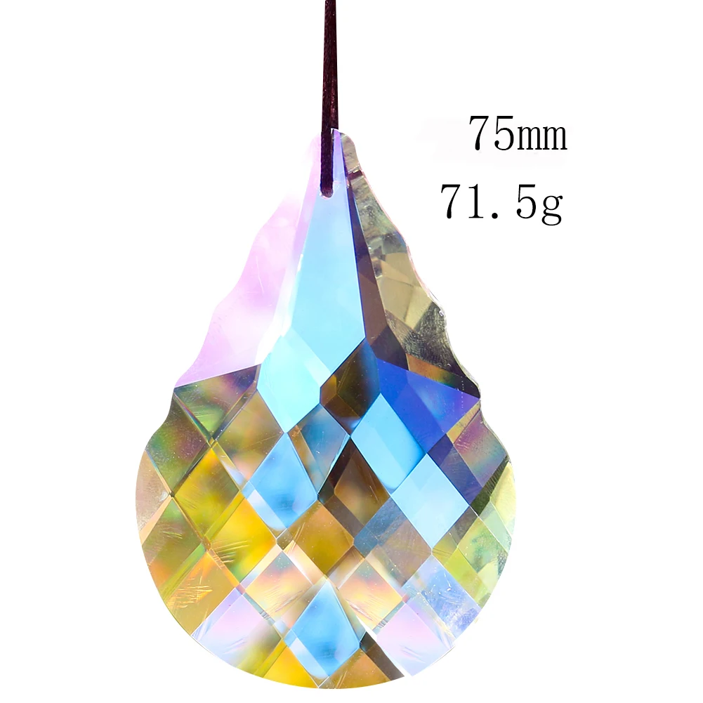 Aurora Sun Catcher Kürbis Kristall Feuer Poliert AB Farbe Faceted Prisma Waterdrop Hängen Anhänger Kronleuchter WEIHNACHTEN Baum Party Decor