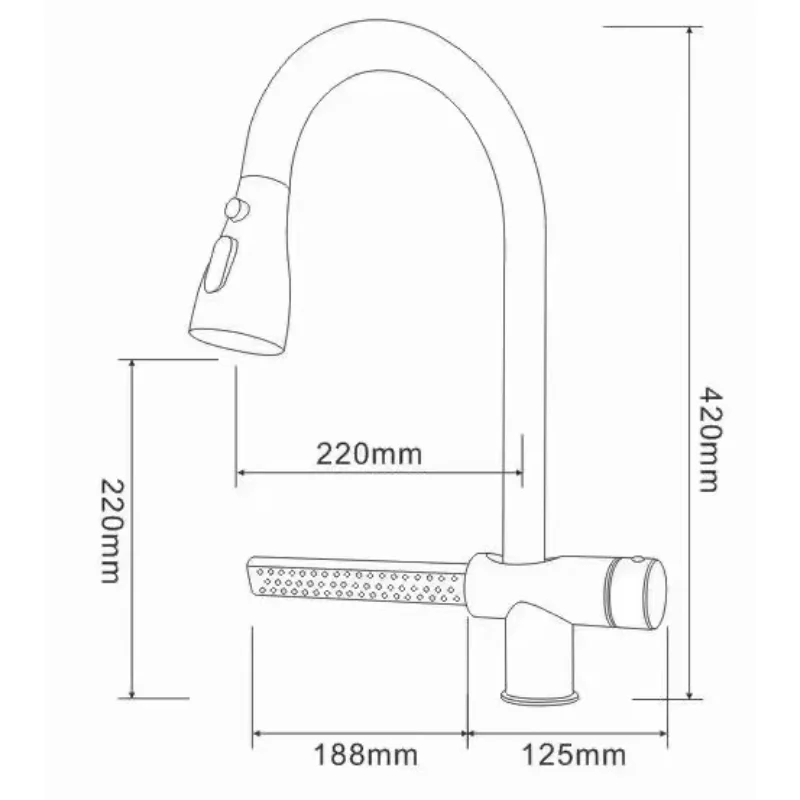 Waterfall Faucet Kitchen Sink Basin Bowl Mixer Hot Cold Pull out Water Tap Watering Faucet