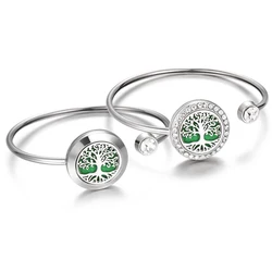 New Aromatherapy Bracelet Aroma Diffuser Jewelry Stainless Steel Essential Oil Diffuser Bracelet Bangle Couple Charm Bracelets