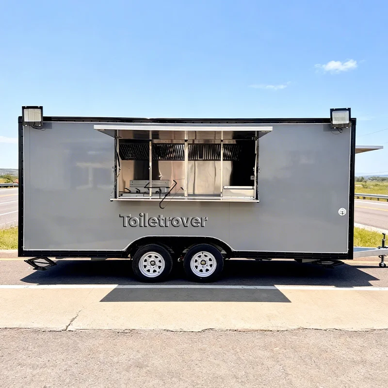 

Bbq Food Trailer Porch Full Kitchen Stainless Steel Equipment Commercial Outdoor Concession Mobile Food Truck Trailer for Sale
