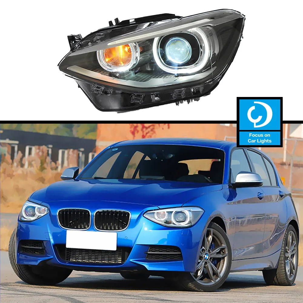 Car Front Headlight  For BMW the 1 series F20 2012-2015 LED HeadLamp Styling Dynamic Turn Signal Lens Automotive Accessories