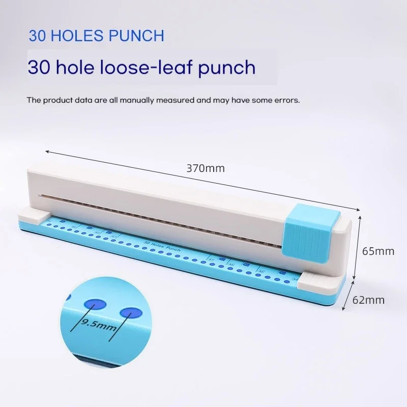 ใหม่ 30 Hole Punch A4 B5 A5 B6 A6 B7 A7 กระดาษ DIY Hand Push Perforated Puncher เครื่องเขียนโรงเรียนหลวม Notebook Planner