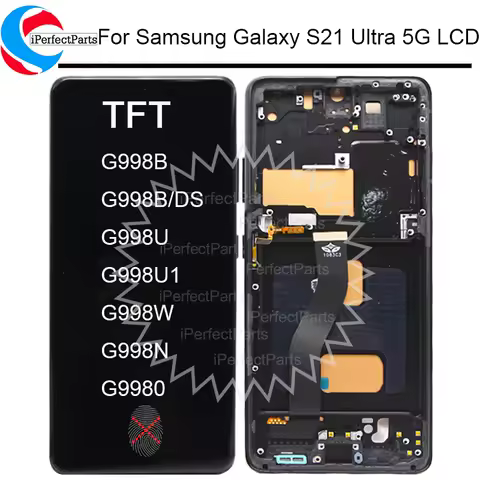 Incell For Samsung Galaxy S21 Ultra LCD With Frame G998B/DS, G998U, G998W, G998N Touch Screen For Samsung s21 ultra lcd TFT