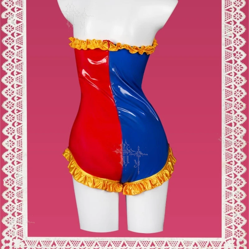 Pomni Fan Swimsuit Cos Outfit With Hat Dial Circus Game Cosplay Costume Suitable For Convention Poot Cartoon Character Halloween view 4