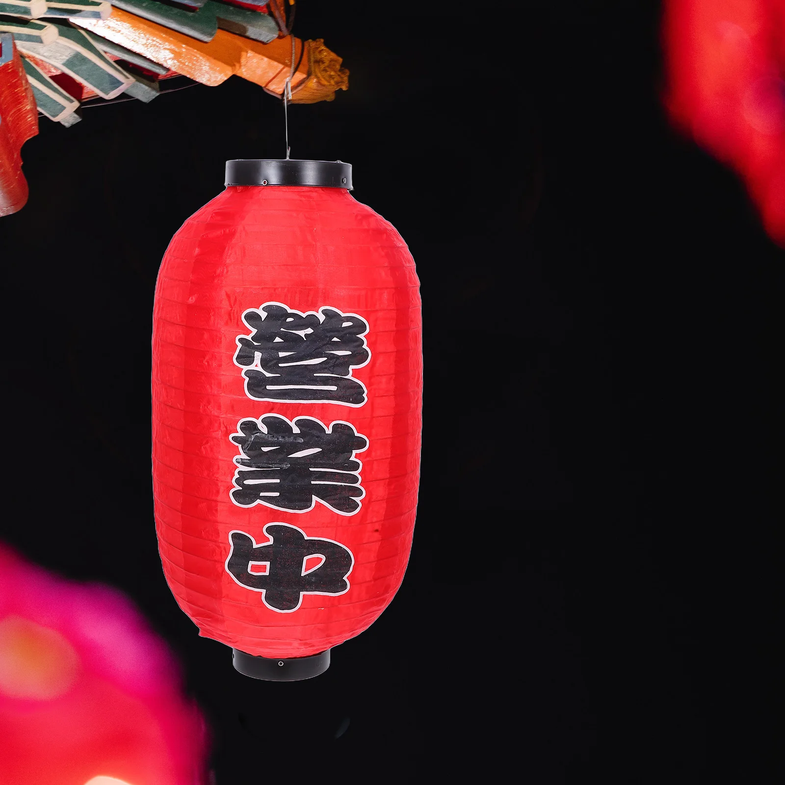 

2 Pcs Waterproof Store Decoration Lanterns Japanese Restaurant Silk Cloth Outdoor Hanging Lanterns Asian Iron Style