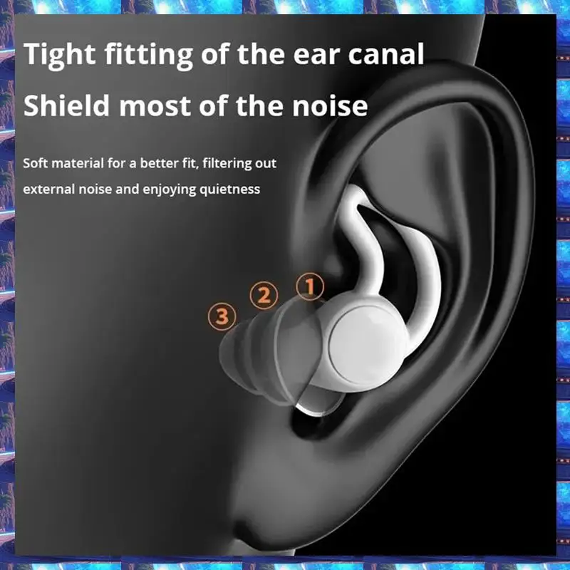 

2025 Soundproof Earplugs Three Layer Silicone Earplugs Waterproof Swimming Ear Plugs Sleep Noise Reduction Comfortable Durable C