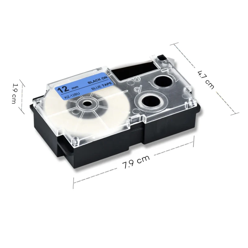 6/9/12mm XR12WE Label Tape XR-12WE XR-9WE XR-6WE Cartridge for Casio KL-60 KL-100 120 KL-60SR 820 Label Maker