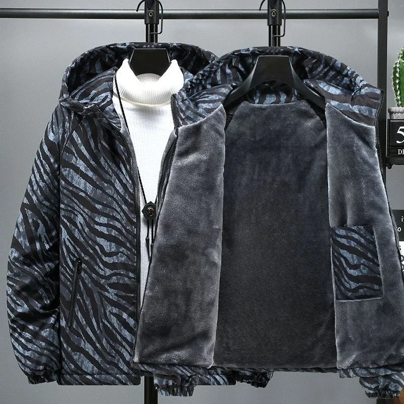 ​Youth Winter Parka with Detachable Hood Lightweight Fleece Lined Cotton Blazer for Boys Anti Wind Design​