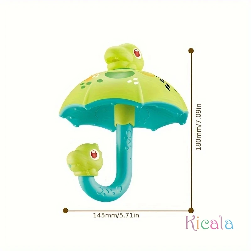 Dinosaur Bath Toy with Shower Water Play Animal Role Toy for Preschool Includes Umbrella Educational Swimming Summer Gift Toy