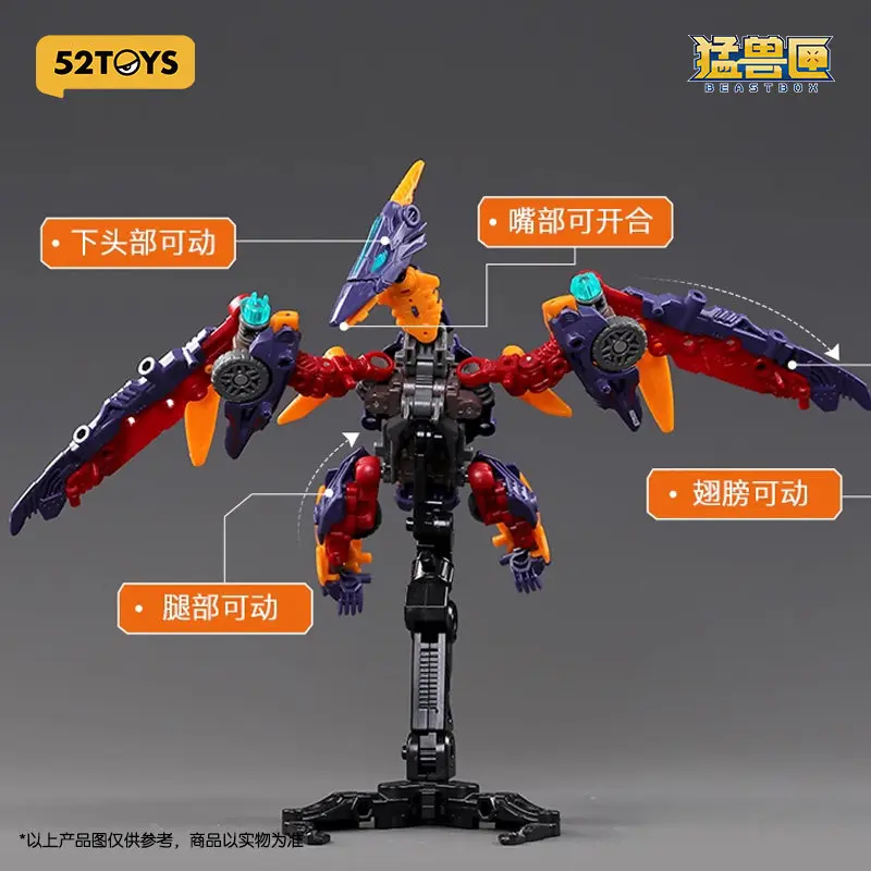 52toys Beastbox Terrano Pterosaur, Juguete Transformable, Modelo Mecha, Adorno, Figura de Acción Coleccionable Original China