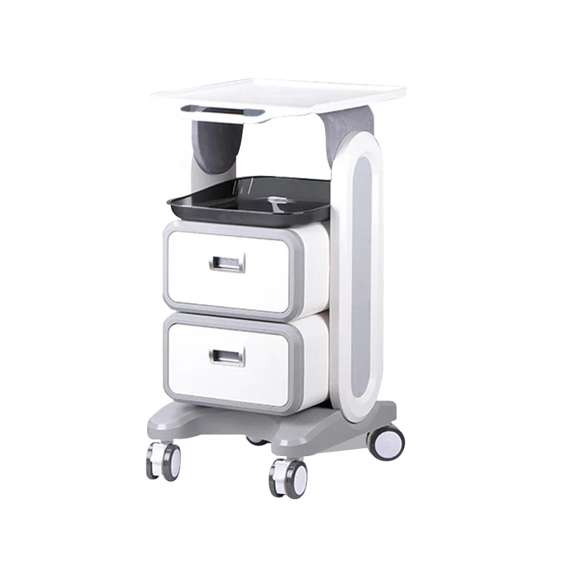 Professional Multi-functional Trolley Cart Medical Beauty Salon Equipment Rack Cart With Two Drawers