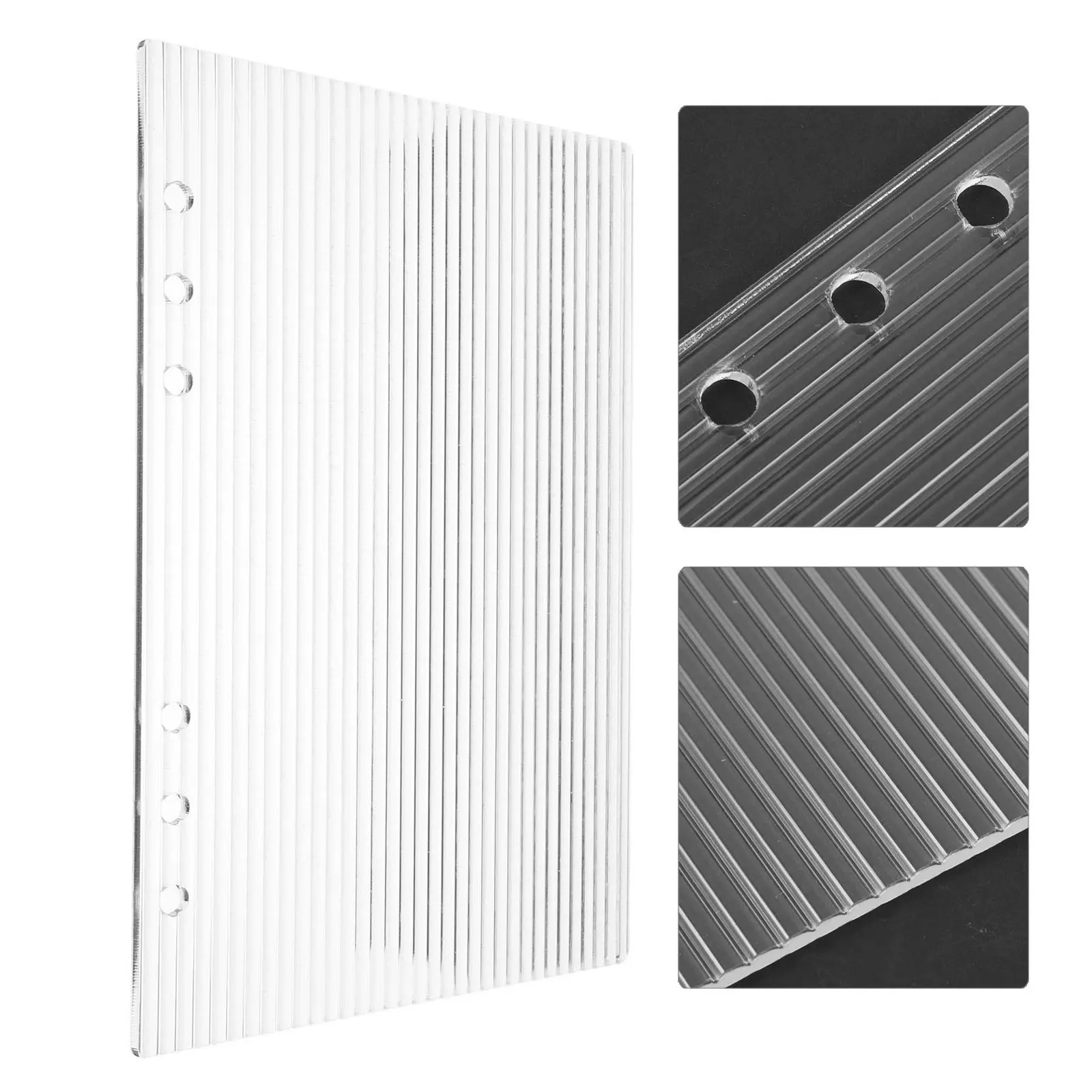 

2Pcs Transparent Acrylic Binder Cover for A5 Refillable Loose Leaf Notebook Slim Hard Shell Travel Planner Journal Organizer