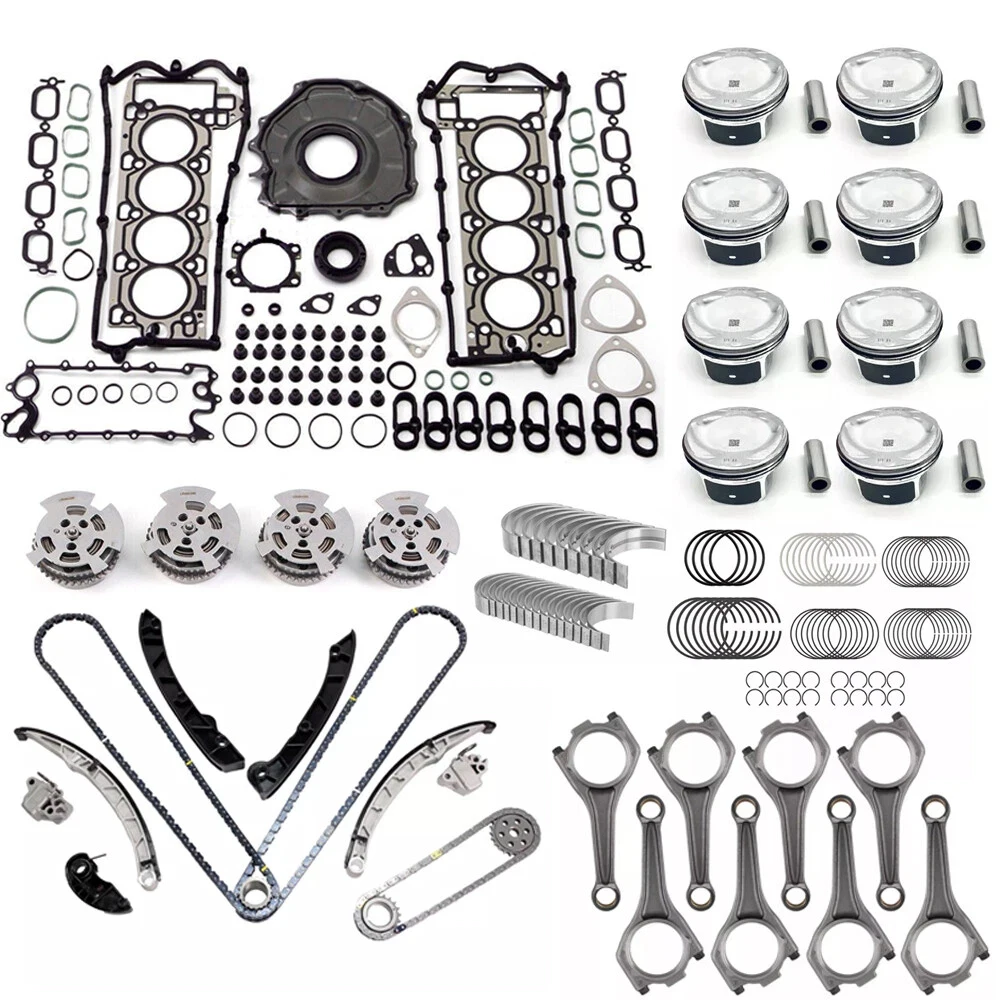 508PS 508PN Engine Rebuild Timing Chain Kit Piston Ring Gasket Bearing Set For Jaguar Land Rover Discovery 5.0 AJ133 5.0L 5.0T
