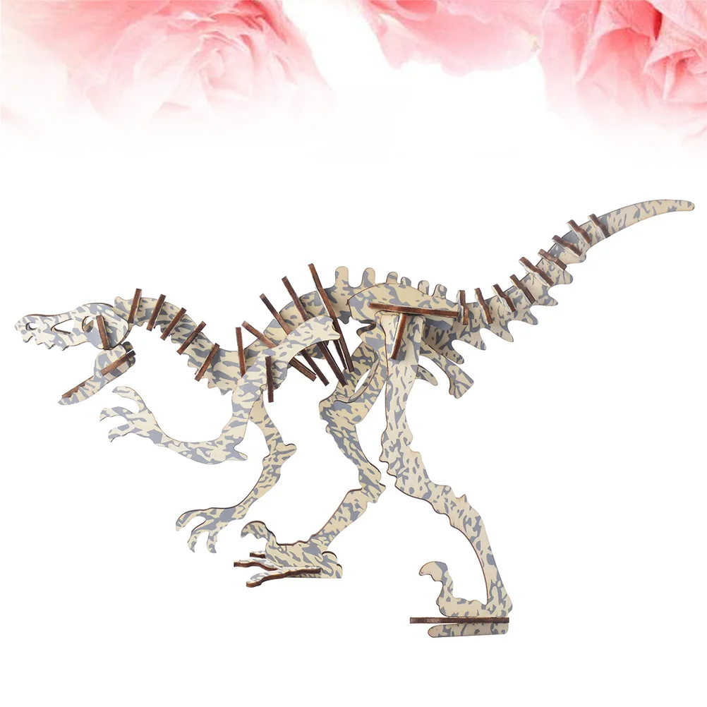 

3D деревянные пазлы Динозавр DIY Собранный набор Высокое качество Полированный гладкий безопасный для детей Декоративный дисплей Дианинус