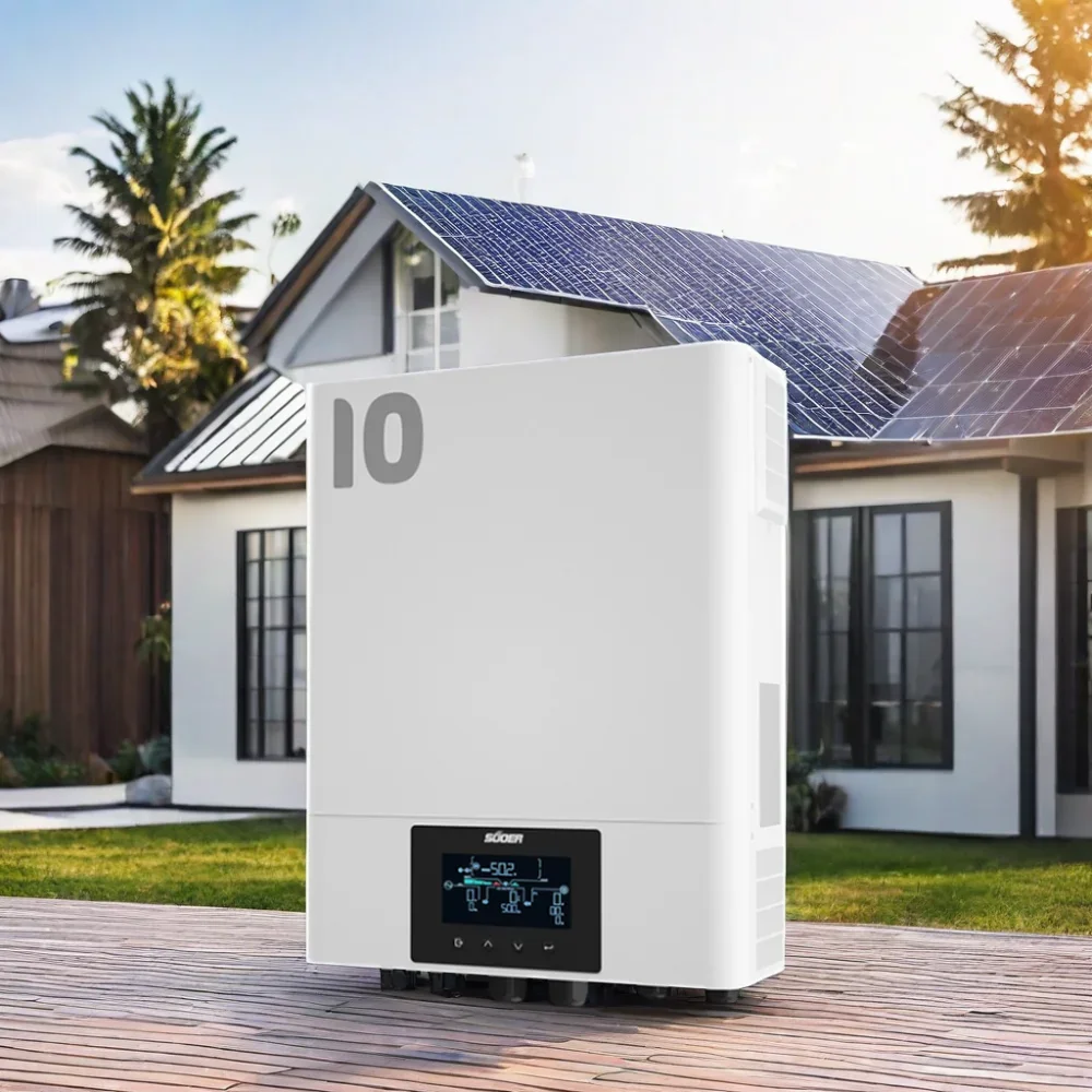 단상 태양광 하이브리드 인버터 MPPT 컨트롤러, 가정용 AC 인버터, 출력 주파수 230VAC 60Hz, 10KW, 11KW, 2024 도매
