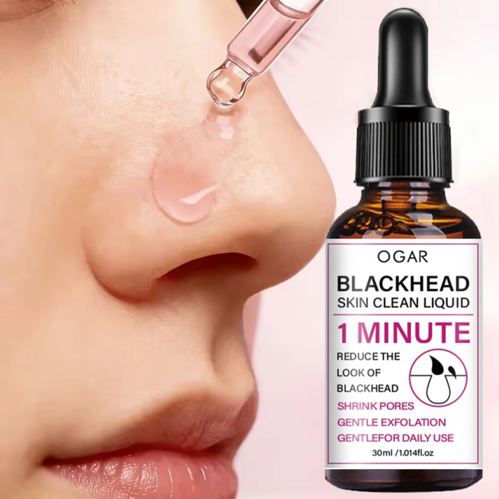 30ML One-Minute Blackhead Cleansing Essence gentle exfoliation cleansing pores shrinking pores skincare