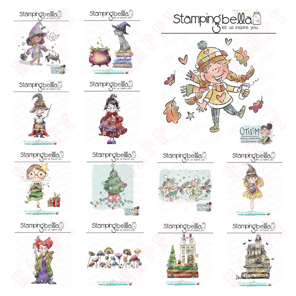 2024 New Christmas Stories Fall Is Fun Girl Stamps Metal Cutting Dies for DIY Craft Making Greeting Card Scrapbooking Decoration