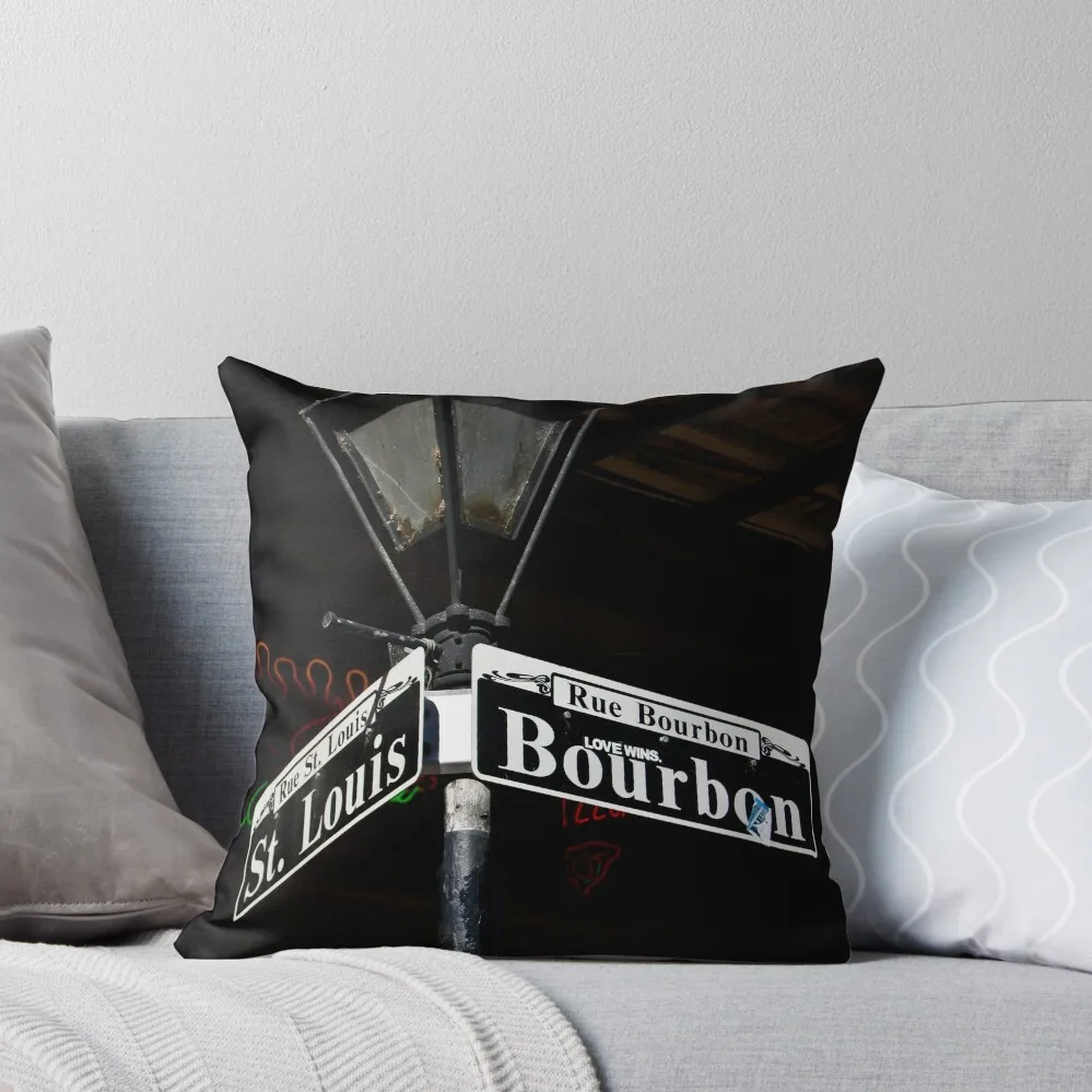 Bourbon Street Throw Pillow Christmas Cushion For Home christmas pillowcases pillow