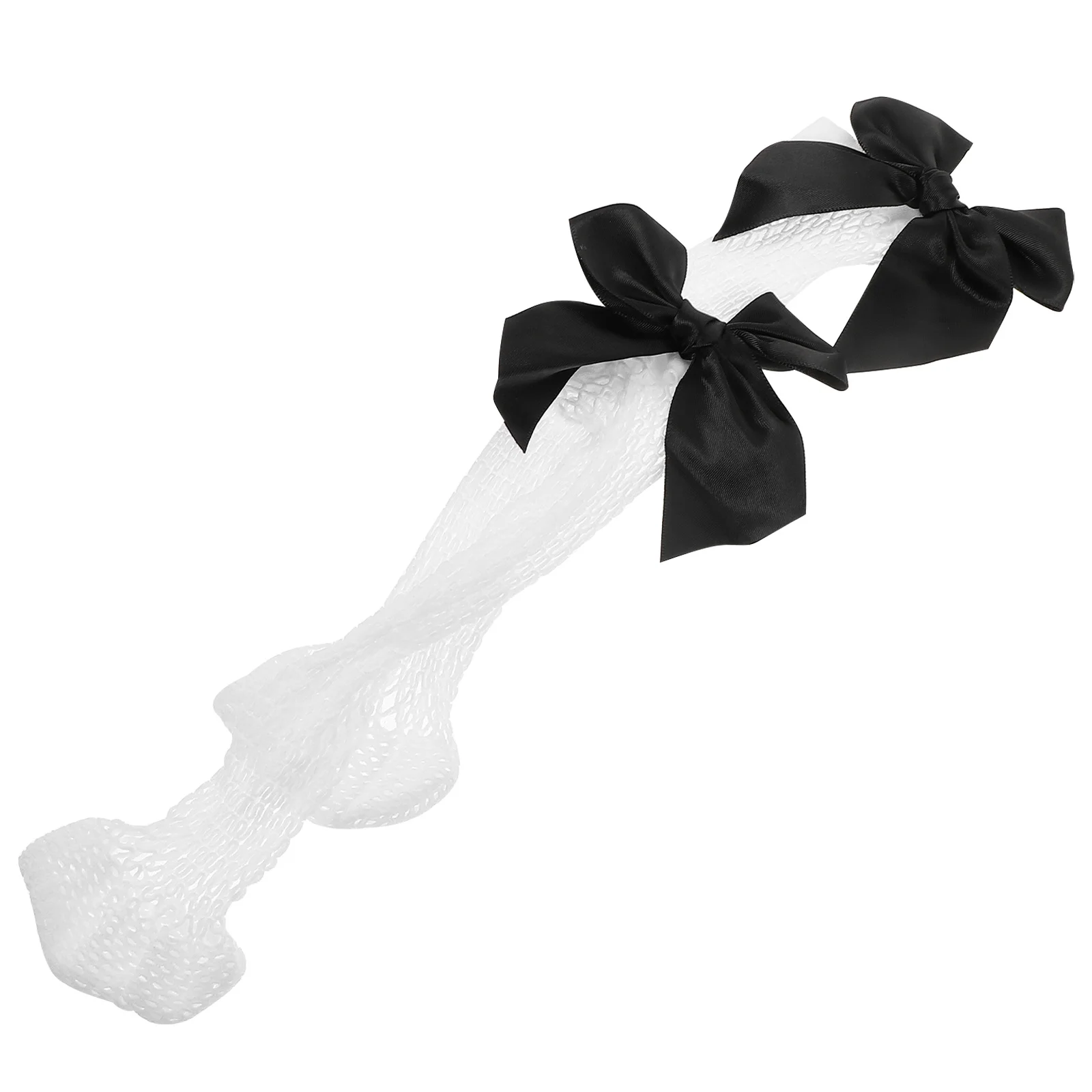 1 쌍 어린이 짧은 하이 앵클 보우노트 장식 유아 소녀 메쉬 통기성 경량 여름용 얇은 소녀용