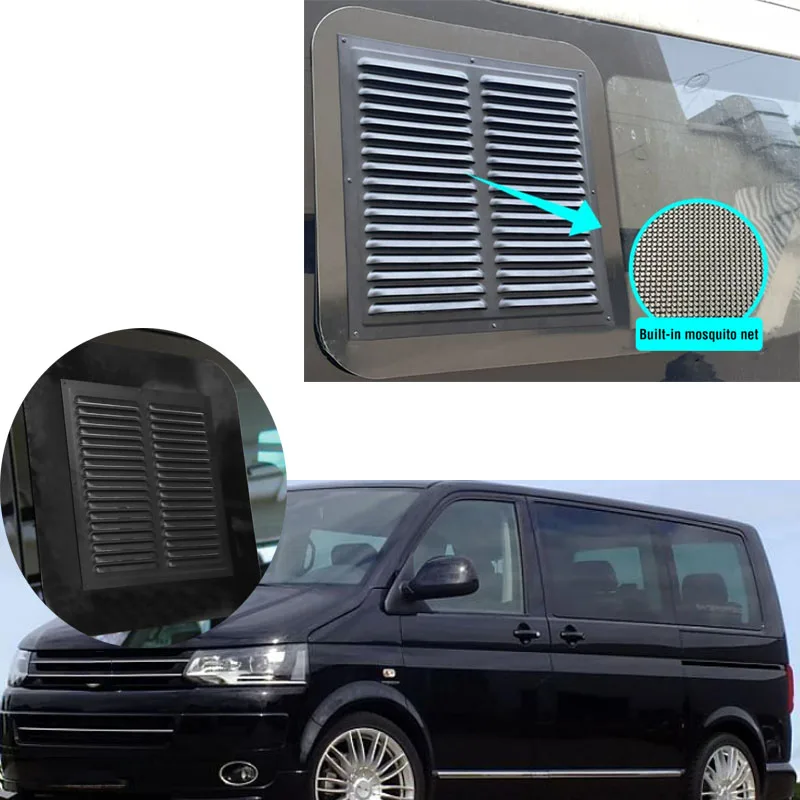 RV Sliding Window Ventilation Grille Airvent With Flyscreen Left/Right For VW T5 T5.1 T6 T6.1 Driver/Passenger Side Anti-Theft