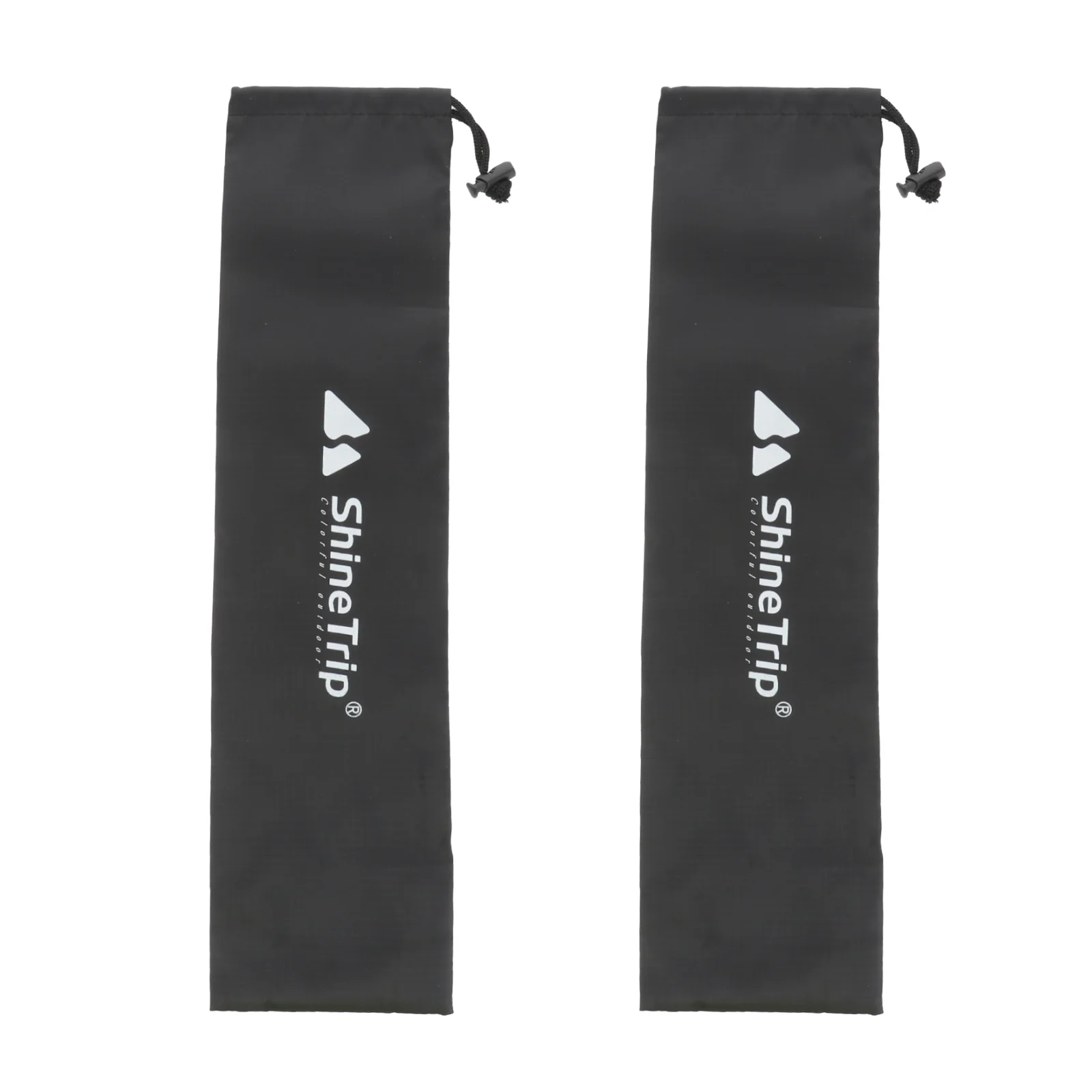 2 PCS Outdoor Tent Pole Bag Portable Fishing Trekking Poles Black Awning Rod Storage