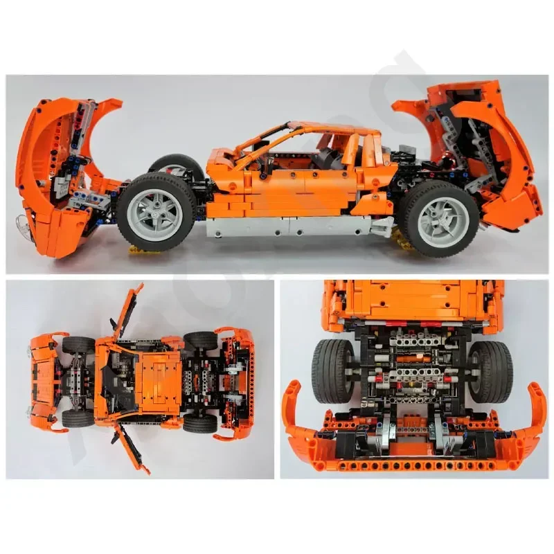 MOC-47261 New Supercar Assembly Stitching Building Blocks Model MOC Creative Building Blocks Boy Kids Birthday Toy Gift