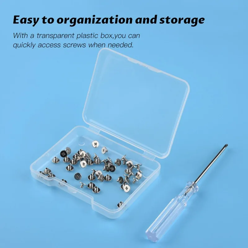

M.2 SSD Mounting Screws Kit 100/200PCS M2*2.5 SSD Screws + Magnetic Screwdriver with Storage Box Computer Installation Screw Kit
