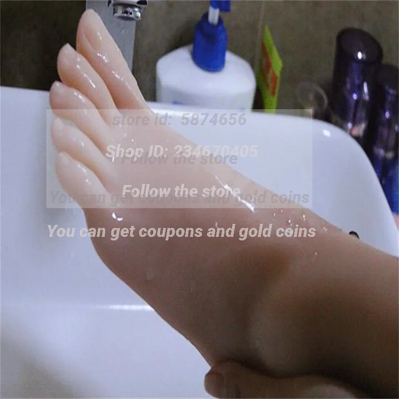 22cm Real Female Foot Mannequin Shoe Blood Vesse Silicone Photography calze di seta modello di gioielli Soft Gel di silice 1PC C751