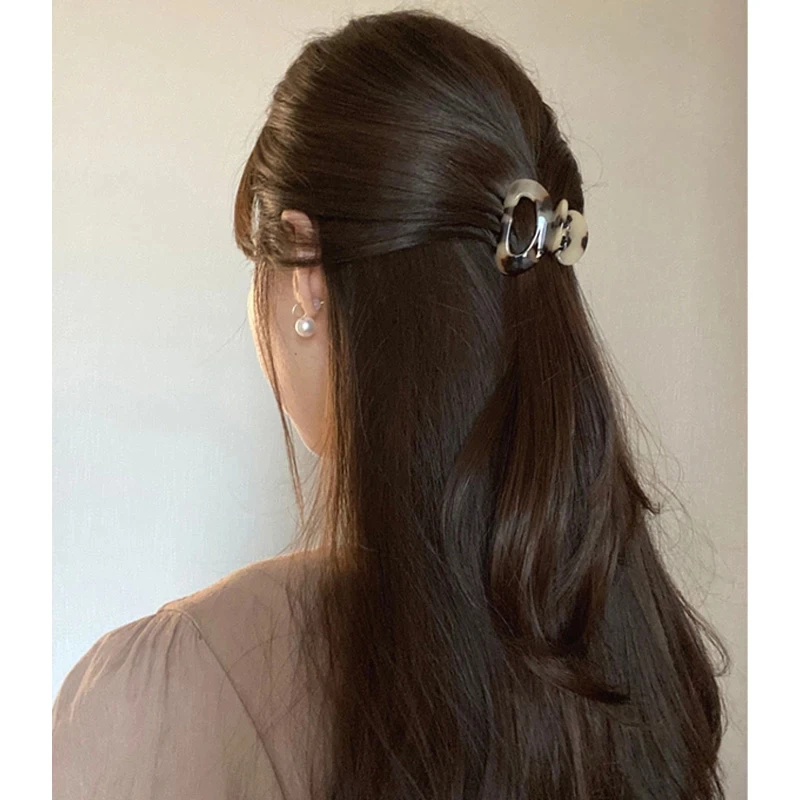 Mini pinza para el pelo de acetato para mujer y niña, pasador elegante de cangrejo, horquillas, pinzas de garra, accesorios para el cabello