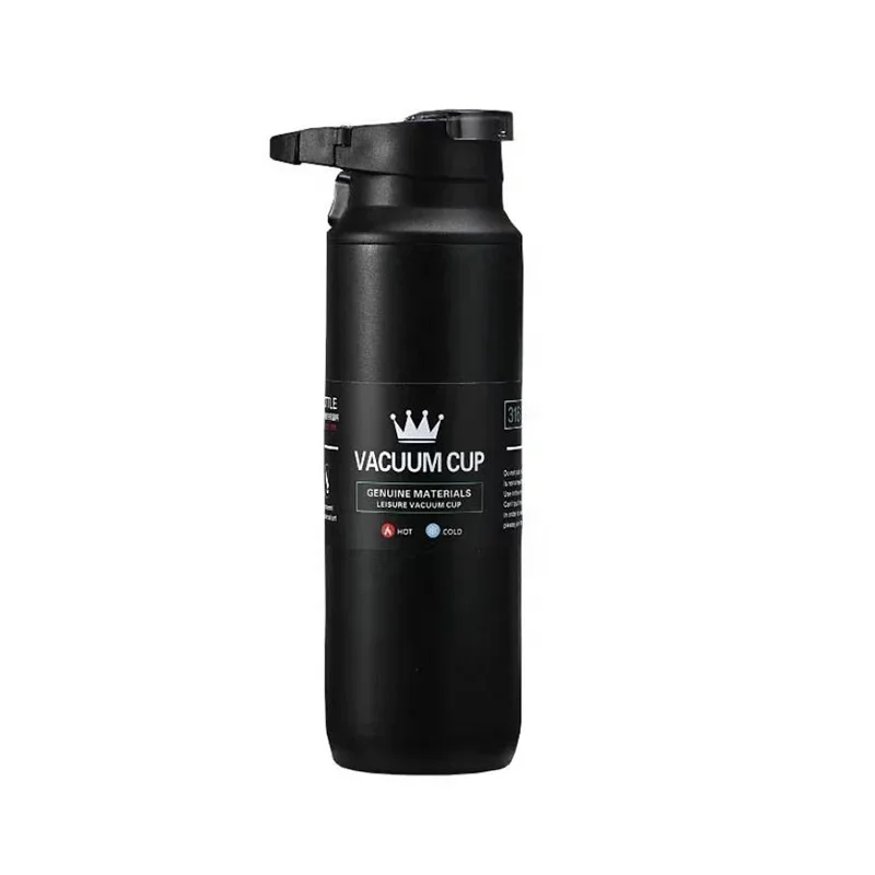 

480ml leisure vacuum cup double wall stainless steel insulated tumbler coffee mugs with handle lid