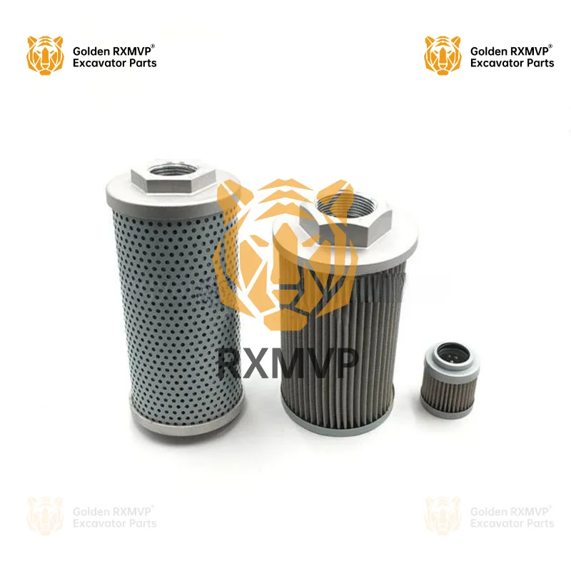 Hydraulic Oil Filter Element Pilot Inlet Oil Return Oil Filter for Kubota U30 35 KX135-3S Excavator Accessories