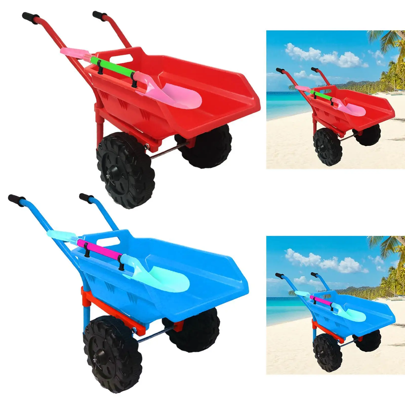 Kids Wheelbarrow Beach Toy Non Slip Handle Outdoor Activities for Boys Girls