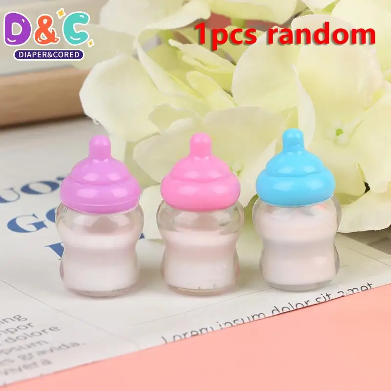 

1Pc Kids Pretend Play Games Toys Mini Nipple Baby Doll Pacifier Bottle For Doll House Feeding DIY Accessories Random Color