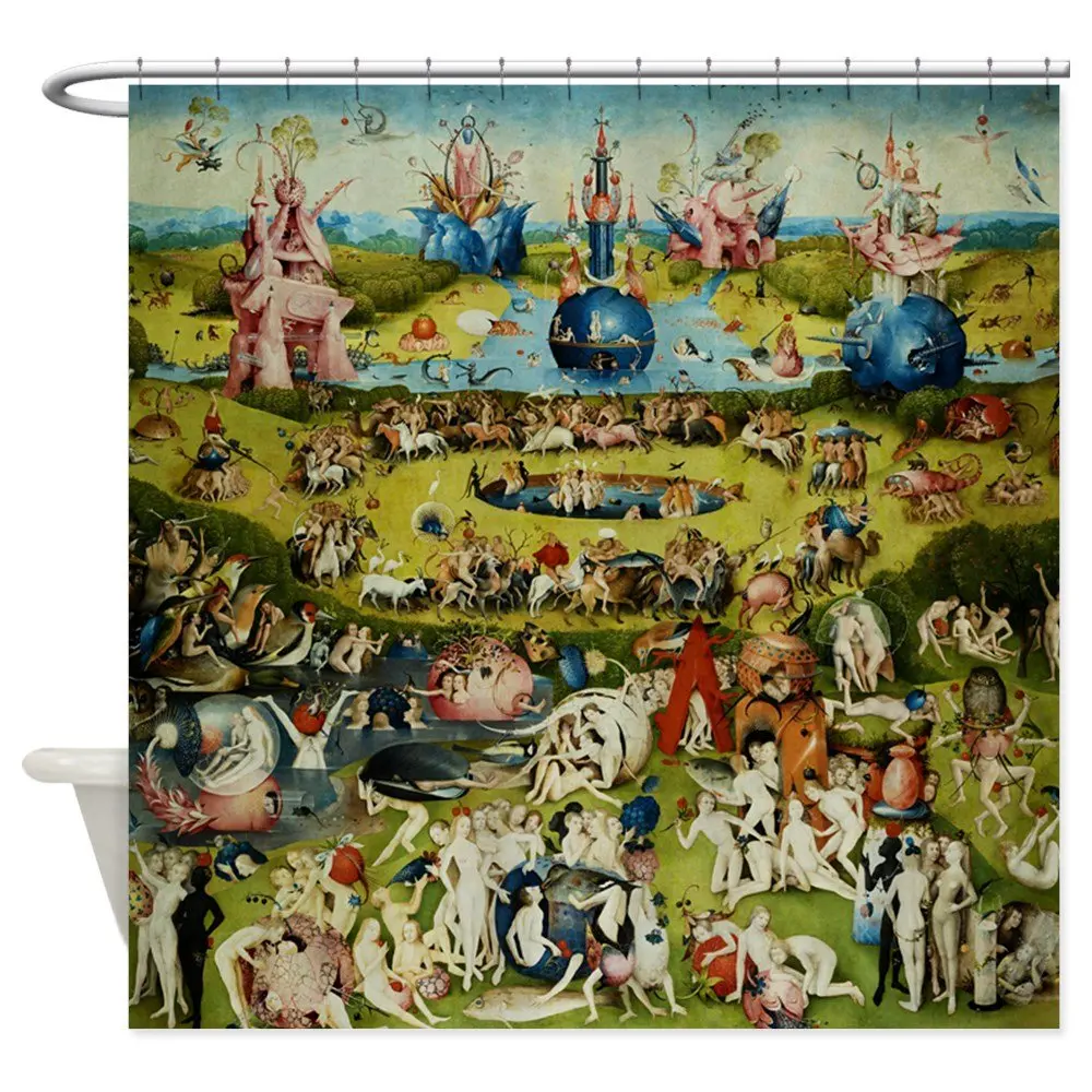 Garden of Earthly Delights by Hieronymus Bosch Decorative Fabric Shower Curtain