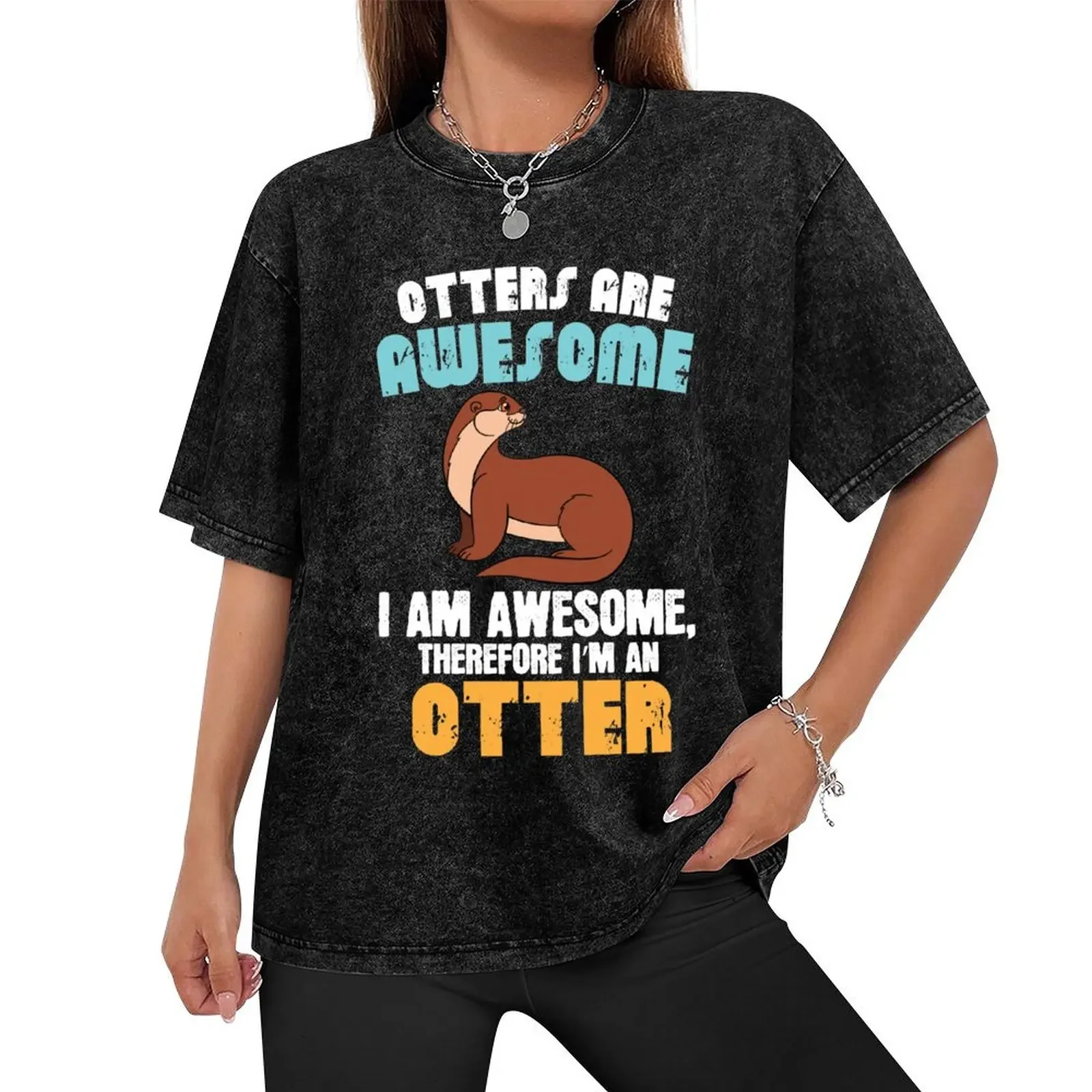 Otter Are Awesome T-Shirt sports fans Short sleeve tee kawaii clothes custom shirt oversized t shirts for men