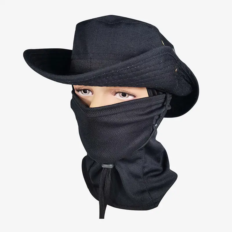 حار SALETactics التمويه Boonie قبعة بالاكلافا قبعة دعوى طوي لينة في الهواء الطلق الصيد الصيد واسعة الحواف واقية من الشمس قبعات