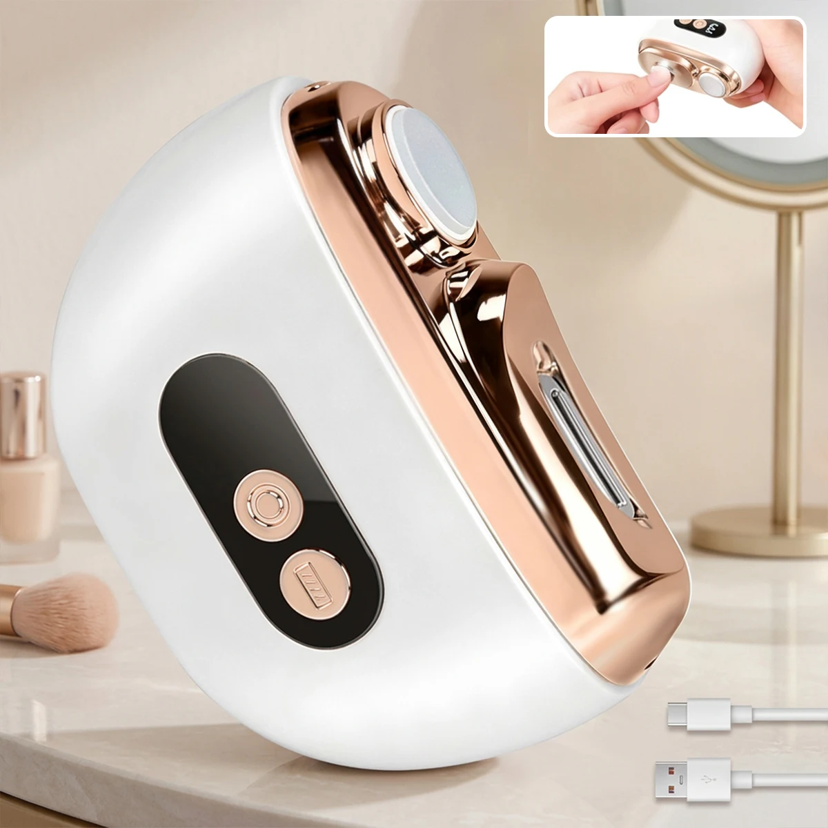 Baby Nail Trimmer Electric - 2-in-1 Elektrischer Nagelknipser und Polierer mit