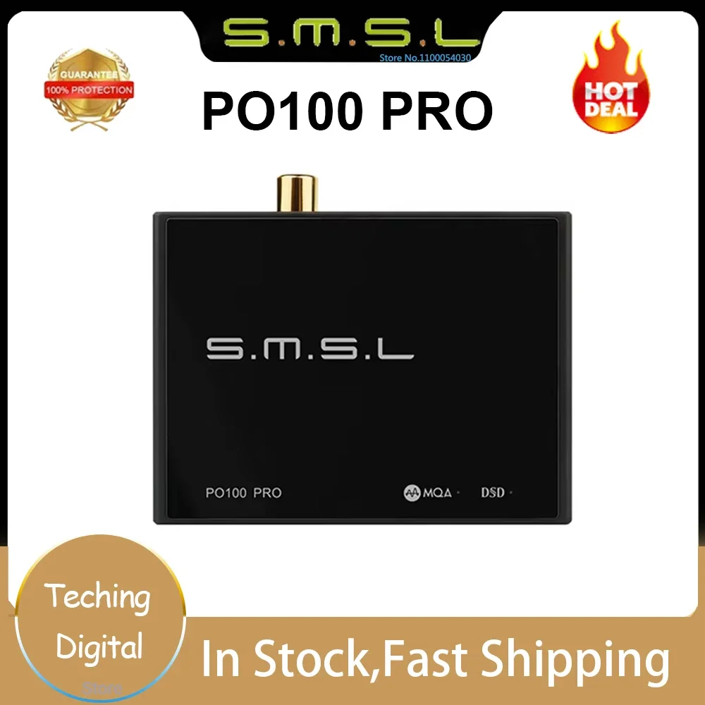 SMSL PO100 PRO USB Digital Interface MQA Decoding XOMS XU316 DSD64 Optical Coaxial DSD512 I2S Output 32bit 768Khz for PS5 Switch