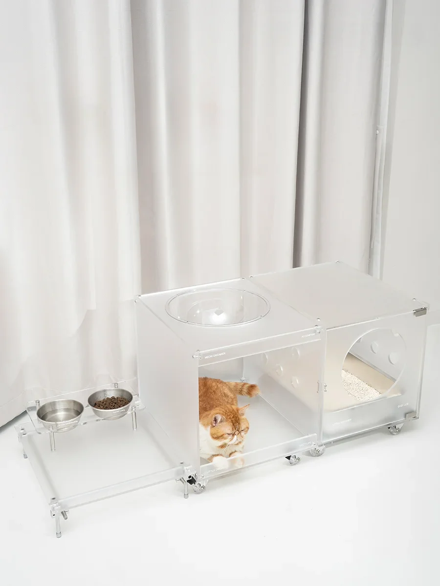 Luxury All-in-one Cat House Light Luxury Creative Original Combination Cat Bed One Room and One Bathroom Cat Supplies