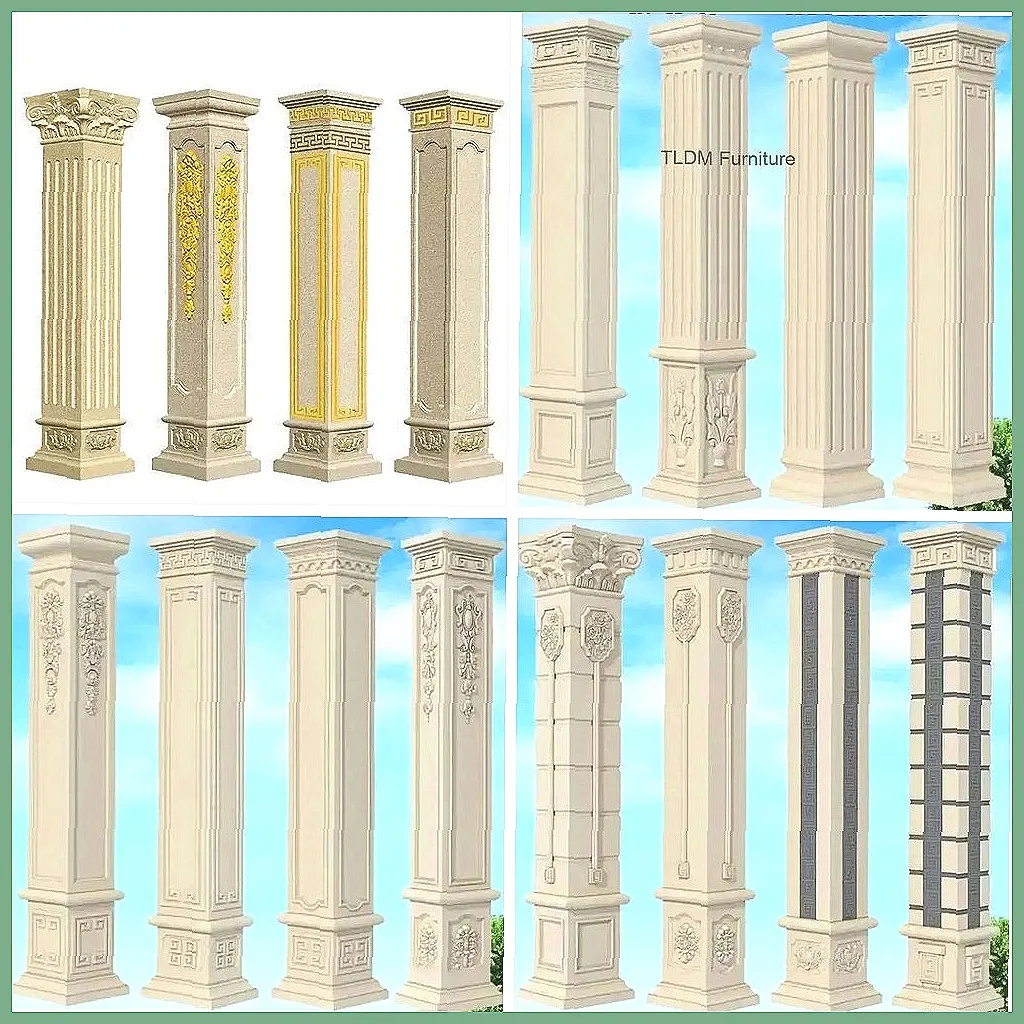 

Утолщенные формы для бетонных колонн из АБС-пластика, для самостоятельного изготовления садовых ворот и декора стен вилл, многоразовые строительные формы