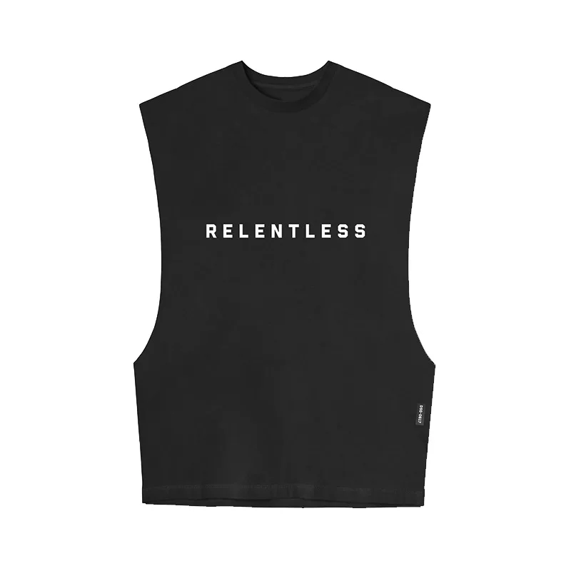 Men\'s Summer Cotton Casual Tank Top Gym Fitness Clothing Sleeveless Shirt Bodybuilding Running Singlet Undershirt Workout Vest