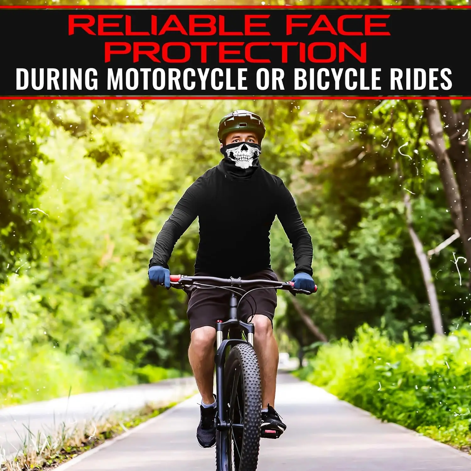 Skeleton Mask Christmas Skull Face Mask for Men Skeleton Half Mask Skull Balaclava Skull Neck Gaiter Half Balaclava Half Face view 6