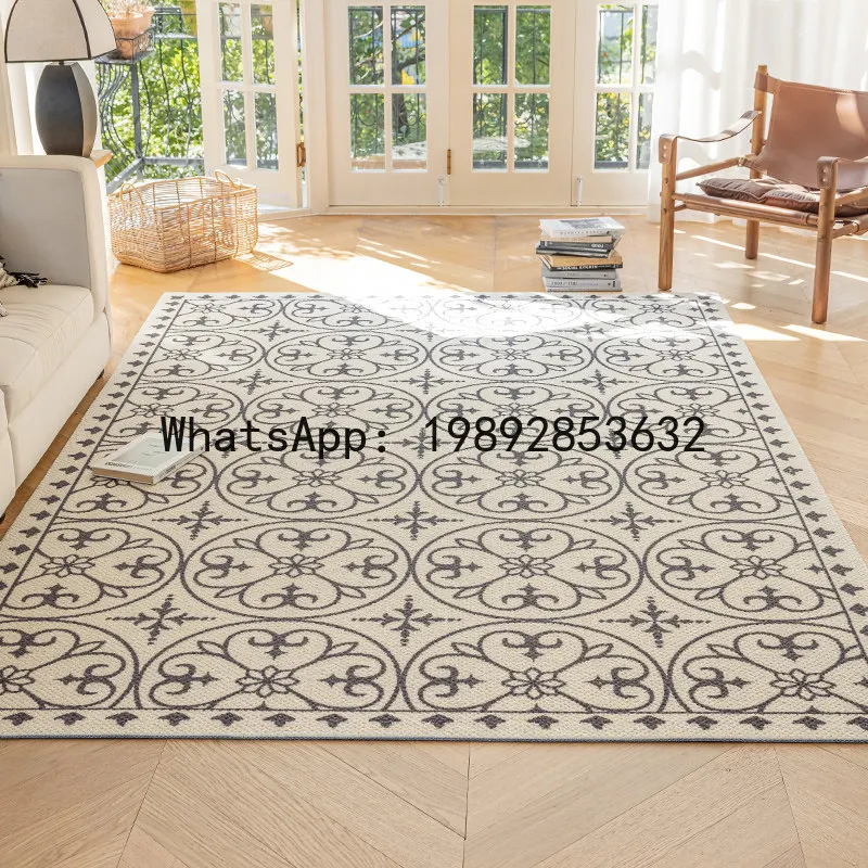 PYJ medieval style living room new light luxury high-end French retro sofa coffee table wool carpet